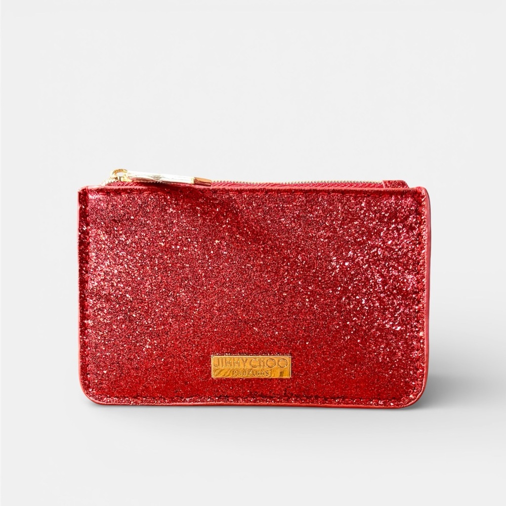Jimmy Choo Parfums Sparkly Red Glitter Coin Purse